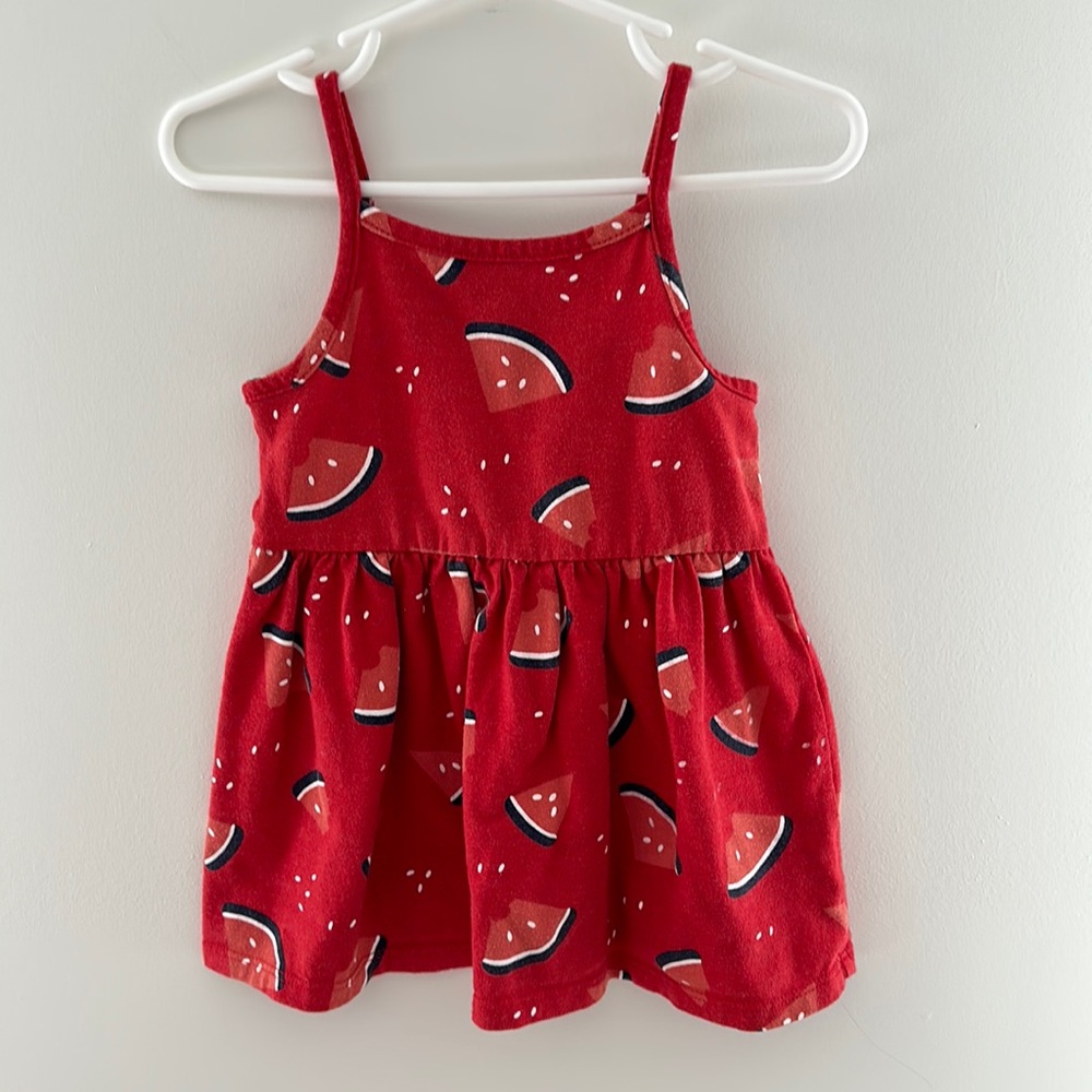 Cat & Jack Girls Watermelon Dress in Size 18M.